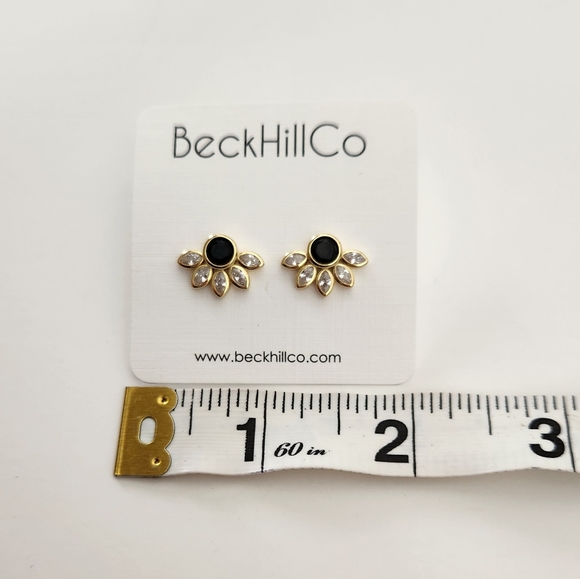 Beckhillco Black opal studs - Picture 2 of 2